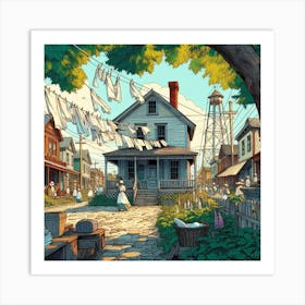 House In The Country Art Print