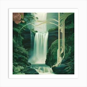 Waterfall In The Forest 1 Art Print