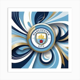 Manchester City F.C. Logo Wall Art 19 Art Print