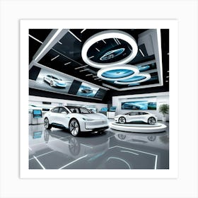 Electric Car Showroom Art Print