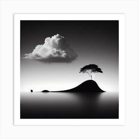 Lone Tree On Island Art Print