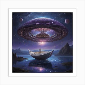 Alien Spaceship Art Print