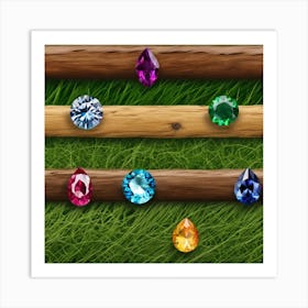 Gems On Grass Art Print