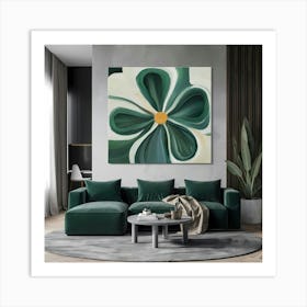 Green Flower 2 Art Print