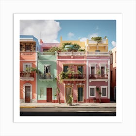 Colorful Houses In Cuba 1 Art Print