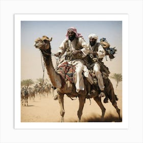 Leonardo Diffusion A Picture Of A Muslim Fighter Riding A Came 0 Art Print