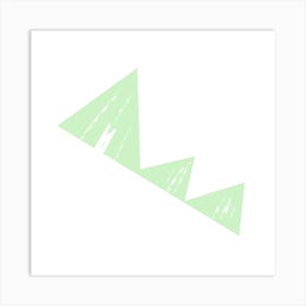 Abstract Green Triangles – Minimalist Geometric Design Art Print