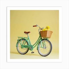 Asm A Bicycle With A Basket And There Is A Yellow Chic D31025e1 30b7 4c4f 9461 Ea373d451871 Art Print