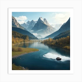 River In The Mountains Art Print