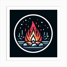 Fire Icon Art Print