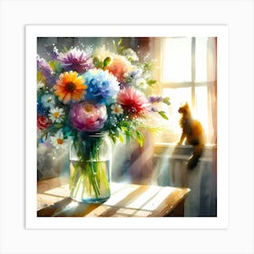 Flowers In A Vase 31 Art Print