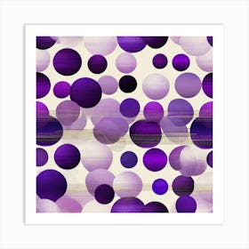 Purple circles Art Print