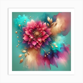 Abstract Flower Painting 11 Art Print