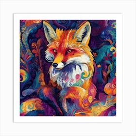 Fox Painting 8 Art Print