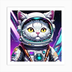 Cat In Space Art Print