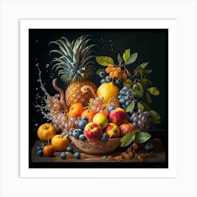 A collection of different delicious fruits 19 Art Print