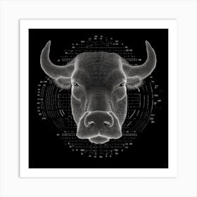 Bull Head 1 Art Print