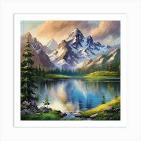 Mountain Lake Art Print