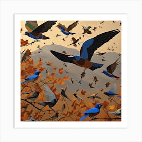 Birds In Flight 6 Art Print