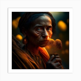 Portrait Of An Old Woman Art Print