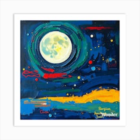 Moon And Stars 17 Art Print