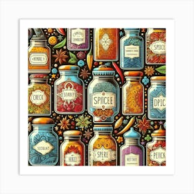 Spice Jars 5 Art Print