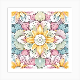 Seamless Floral Pattern 13 Art Print