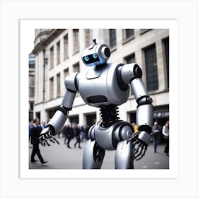 Robot In The City 8 Art Print