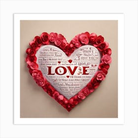 Love In A Heart Art Print