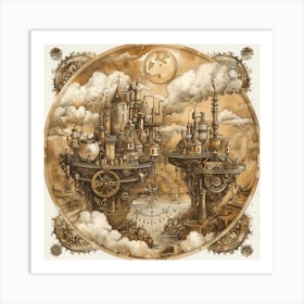 Steampunk City 2 Art Print