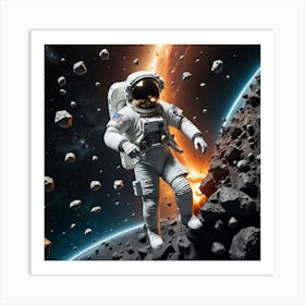 Floating Through the Cosmos: An Astronaut's Perspective Art Print