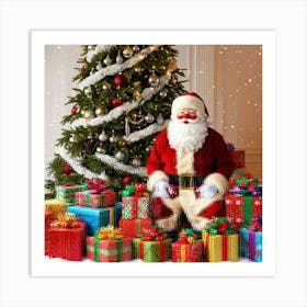 Santa Claus With Presents Art Print