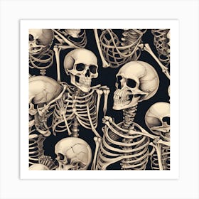 Skeletons 1 Art Print