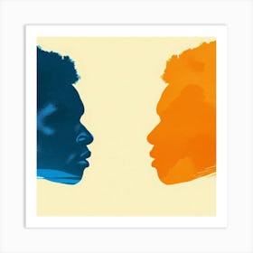 Portrait Of A Man And Woman 1 Art Print