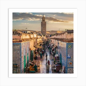 City In Morocco Art Print