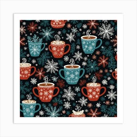 Christmas Seamless Pattern Art Print