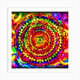 Psychedelic Mandala Art Print