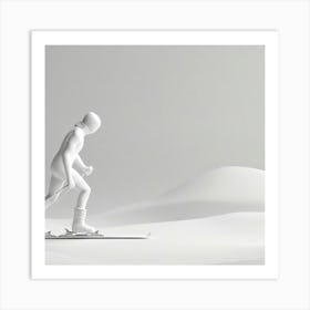 Skier On Skis 8 Art Print