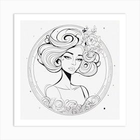 Feminine Figure Abstract Art 2d Art Print