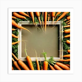 Carrots In A Frame 14 Art Print