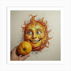 Sun Face 3 Art Print