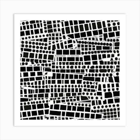 Black And White Squares Art Print