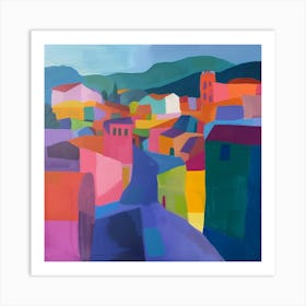 Abstract Travel Collection Quito Ecuador 3 Art Print