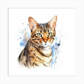 Bengal Spotted Cat Portrait 1 Art Print