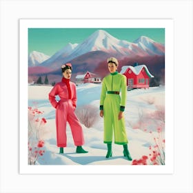 Frida Khalo Ready For a Snow Day Art Print