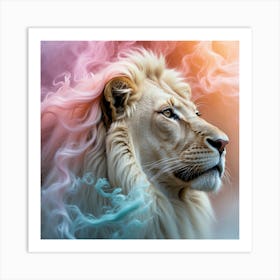 Colors and lion Art Print