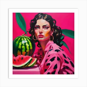 Watermelon Girl 1 Art Print