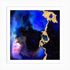 100 Nebulas in Space with Stars Abstract n.054 Art Print