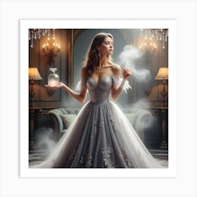 Beautiful Woman In A Wedding Dress Art Print