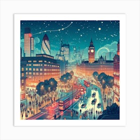 London At Night 1 Art Print